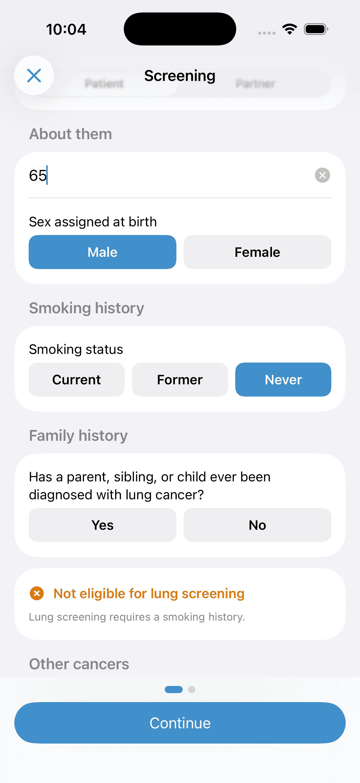 ALCSI Live add outreach record screen