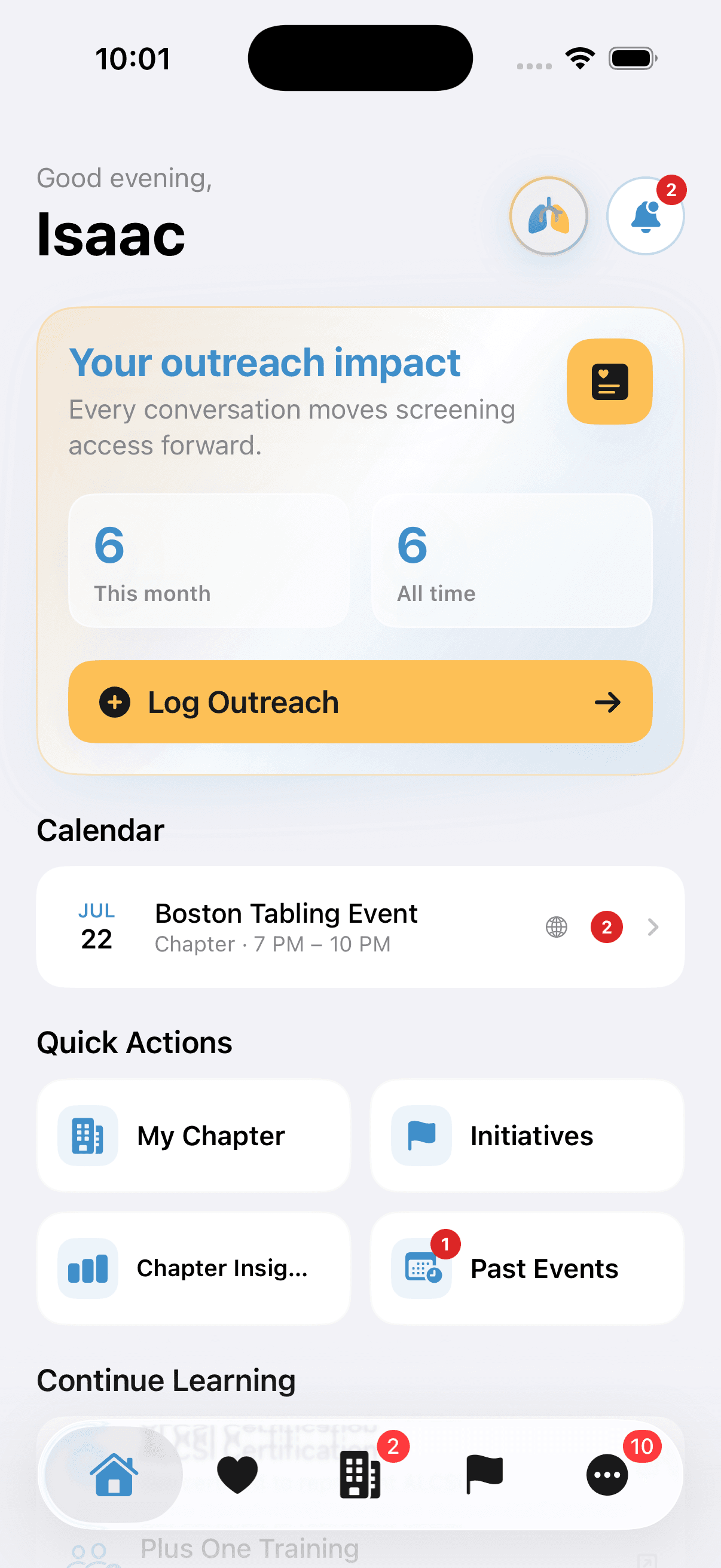 ALCSI Live home screen